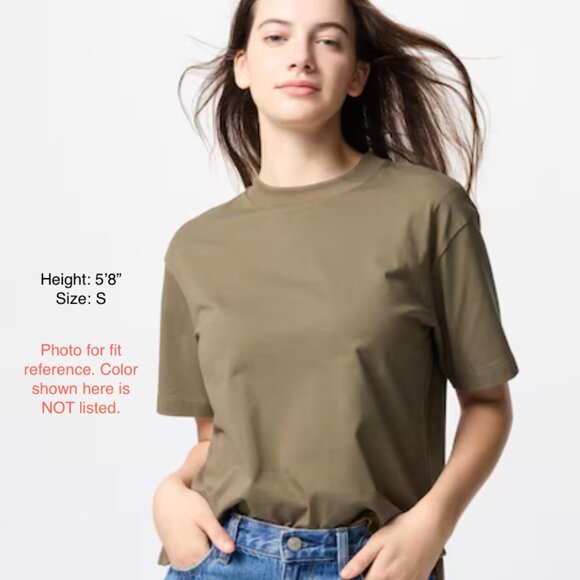 Uniqlo AIRism Cotton T-Shirt in Green - Picture 8 of 8